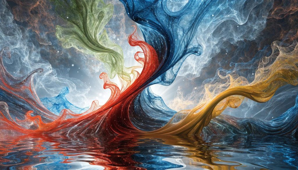Abstract energy flow illustration representing Reiki healing and wellness.